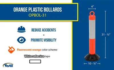 Vestil OPBOL-31 Plastic Bollard - product feature image