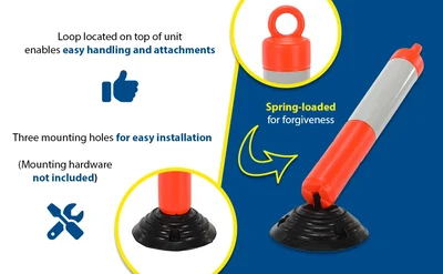 Vestil OPBOL-31 Plastic Bollard - product feature image