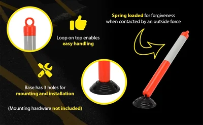 Vestil OPBOL-47 Plastic Bollard - product feature image