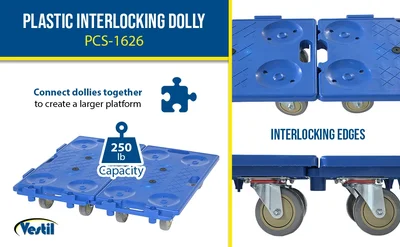 Vestil PCS-1626 Interlocking Plastic Dolly - product feature image