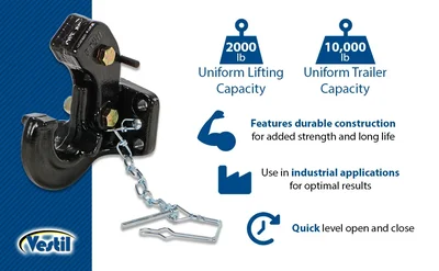 Vestil PINTLE Pintle Hook For Fork Truck Base - product feature image