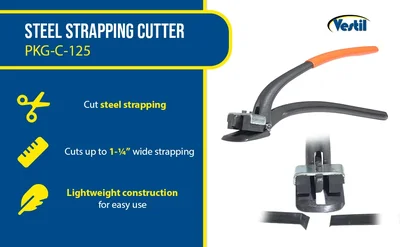 Vestil PKG-C-125 Steel Strapping Cutter - product feature image