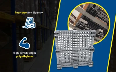 Vestil PLPS-4848 Plastic Pallets and Skids - product feature image