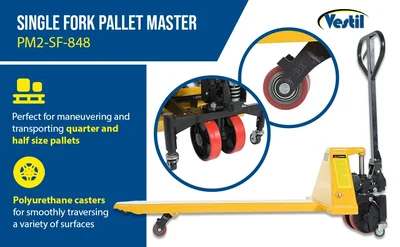 Vestil PM2-SF-848 Steel Pallet Master Single Fork - product feature image