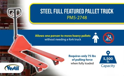 Vestil PM5-2748 Steel Pallet Truck - product feature image