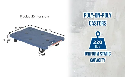 Vestil POS-1624 Polyethylene Dolly - product feature image