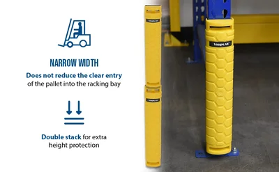 Vestil PRUD-20-2833 Plastic High Impact Upright Rack Guard - product feature image