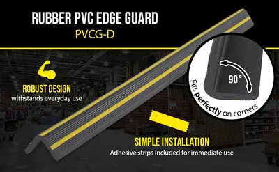 Vestil PVCG-D Rubber PVC Edge Guard - product feature image