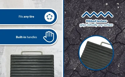 Vestil RWC-3 Molded Rubber Mini Wheel Chock - product feature image