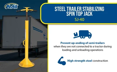 Vestil SJ-40 Steel Economy Stabilizing Jack with Flat Base - product feature image