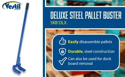 Vestil SKB-DLX Steel Deluxe Pallet Buster with 41 In. Handle Blue - product feature image
