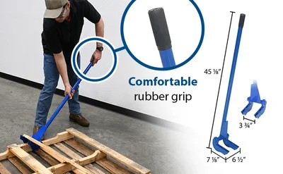Vestil SKB-DLX Steel Deluxe Pallet Buster with 41 In. Handle Blue - product feature image
