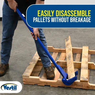 Vestil SKB-DLX Steel Deluxe Pallet Buster with 41 In. Handle Blue - product feature image