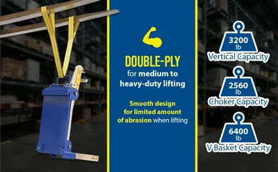 Vestil SLD-1-F-4-YL Polyester Lifting Web Sling - product feature image