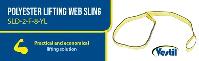 Vestil SLD-2-F-8-YL Polyester Lifting Web Sling - product feature image