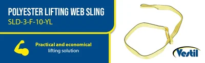 Vestil SLD-3-F-10-YL Polyester Lifting Web Sling - product feature image