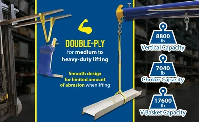 Vestil SLD-3-F-10-YL Polyester Lifting Web Sling - product feature image