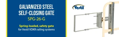 Vestil SPG-26-G Galvanized Steel Self-Closing Gate - product feature image
