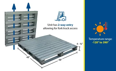 Vestil SPL-4848 Galvanized Steel Pallet - product feature image