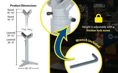 Vestil STAND-V-HP Steel Roller Stand Quantity - product feature image