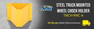 Vestil TMCH-RWC-8 Steel Truck Mounted Wheel Chock Holder - product feature image