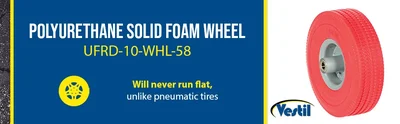Vestil UFRD-10-WHL-58 Polyurethane Solid Foam Wheel - product feature image