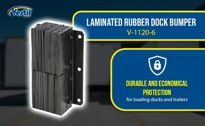 Vestil V-1120-6 Rubber Laminated Dock Bumper - product feature image