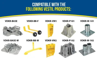 Vestil VDKR-5 Steel Safety Railing - product feature image