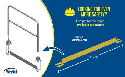 Vestil VDKR-5 Steel Safety Railing - product feature image