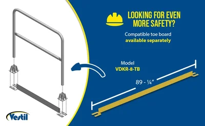 Vestil VDKR-8 Steel Safety Railing - product feature image