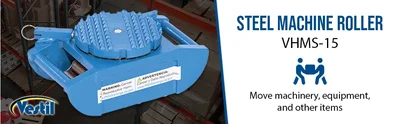 Vestil VHMS-15 Steel Machine Roller 15000 Lb. Capacity - product feature image