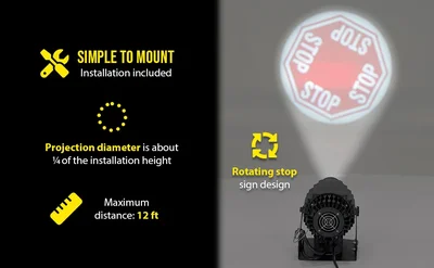 Vestil VSP-12-001 Steel Virtual Sign Projector - product feature image