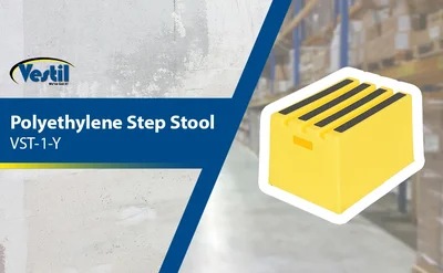 Vestil VST-1-Y Polyethylene 1-Step Step Stool - product feature image