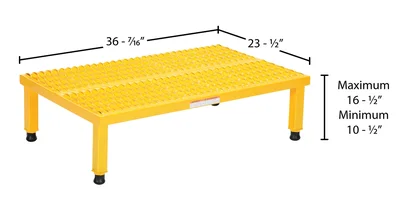 Vestil AHW-H-2436 Steel Adjustable Work-Mate Stand - dimensional drawing