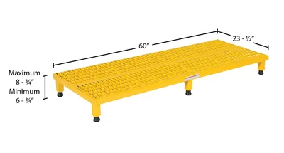 Vestil AHW-L-2460 Steel Adjustable Work-Mate Stand - dimensional drawing