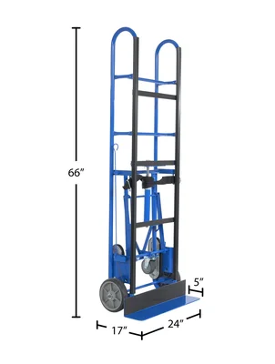 Vestil APPL-1200-66 Steel Ratchet Appliance Cart - dimensional drawing