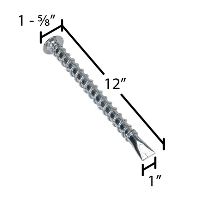 Vestil AS-HDA-12-6PK Heavy Duty Asphalt Anchor - dimensional drawing