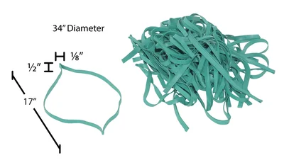 Vestil BAND-34 Natural Rubber Latex Jumbo Drum Bands - dimensional drawing