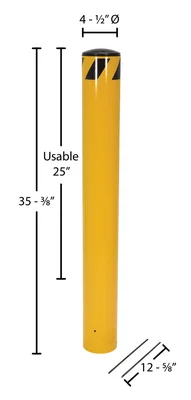 Vestil BOLPP-24-4.5 Steel Pour In Place Bollard - dimensional drawing