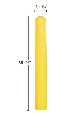 Vestil BPC-36-4.5 Low-Density Polyethylene Bollard Post Cover - dimensional drawing