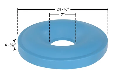 Vestil CAN-CAP-P Drum Recycling Lid - dimensional drawing