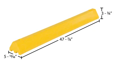Vestil CS-S48-Y Recycled Plastic Car Stop - dimensional drawing