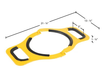 Vestil CYL-M-10 Steel Manual Cylinder Lifter - dimensional drawing