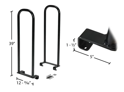 Vestil D-CNVR-250 Steel Dolly Converter - dimensional drawing