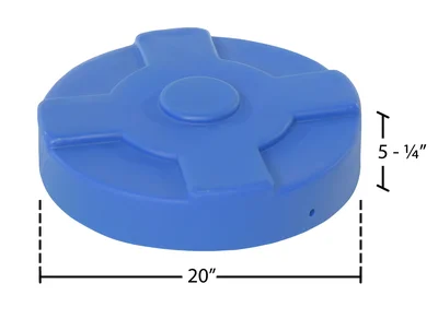 Vestil DC-P-30-BU Low-Density Polyethylene Drum Cover - dimensional drawing