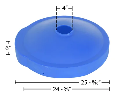 Vestil DC-P-55-CAN-UF-BU Low-Density Polyethylene Universal - dimensional drawing