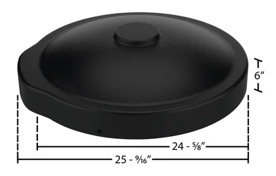 Vestil DC-P-55-UF-BK Polyethylene Drum Cover - dimensional drawing