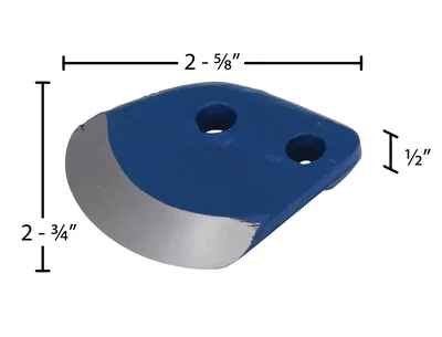 Vestil DDB-1 Standard Drum Deheader Replacement Blade - dimensional drawing