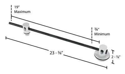 Vestil DDL-55-P Plastic Double Drum Lock - dimensional drawing