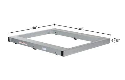 Vestil DOL-4048-6T Alum Pallet Dolly - dimensional drawing